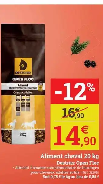 Aliment chefal 20kg destrier open floc