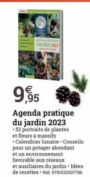 Espace emeraude Agenda pratique du jardin 2023 offre