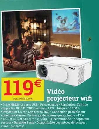 Espace emeraude Vidéo projecteur wifi offre