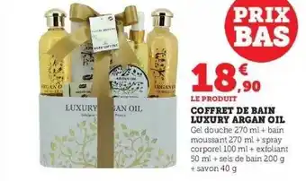 Coffret de bain luxury argan oil