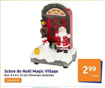 Scène de noël magic village