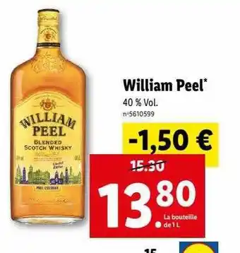 Lidl William peel offre
