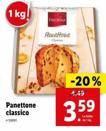 Lidl Panettone classico favorina offre