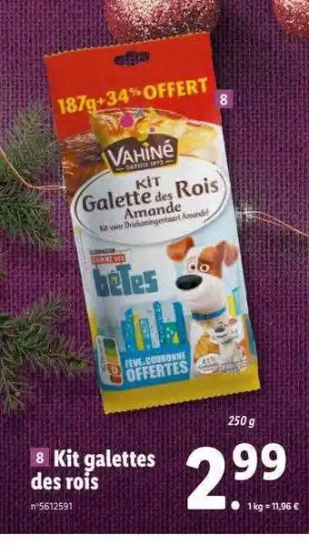 Lidl Kit galettes des rois vahiné offre