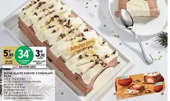 Intermarché Buche Glacée Exquise 3 chcoolats Pilpa offre