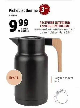 Lidl Pichet isotherme offre