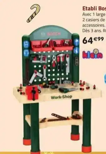 La Grande Récré Établi bosch offre
