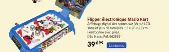 Flipper électronique mario kart lexibook