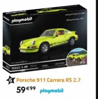 La Grande Récré Porsche 911 carrera rs 2.7 playmobil offre