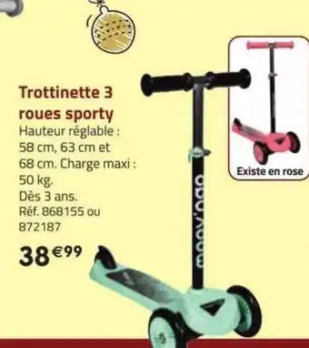 La Grande Récré Trottinette 3 roues sporty moov'ngo offre