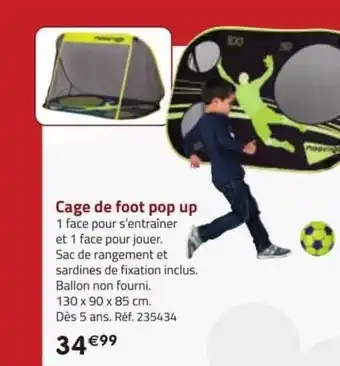 Cage de foot pop up