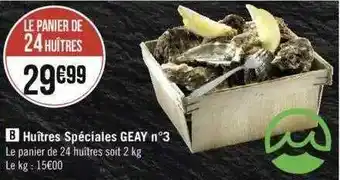 Huîtres spéciales geay n°3