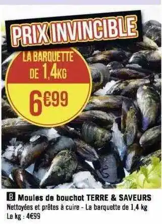 Géant Casino Moules de bouchot terre & saveurs offre