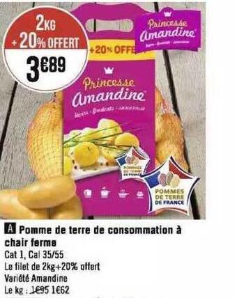 Géant Casino Pomme de terre de consommation à chair ferme offre