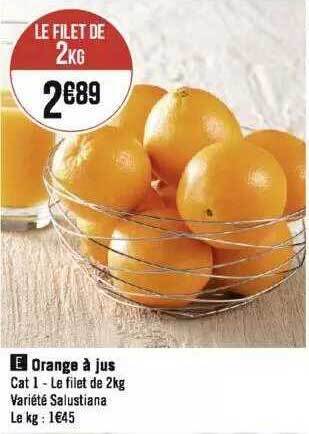 Géant Casino Orange à jus offre
