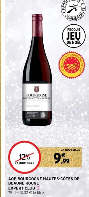 Intermarché AOP Bourgogne Hautes-Cotes de Beaune Rouge Expert Club offre