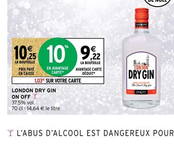 Intermarché London Dry Gin On Off offre