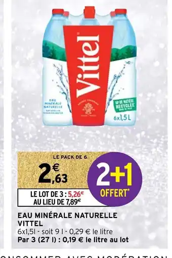 Intermarché Eau Minerale Naturelle Vittel offre