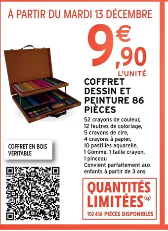 Intermarché Coffret Dessin Et Peinture 86 Pieces offre