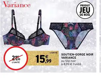 Intermarché Soutien-Gorge Noir Variance offre