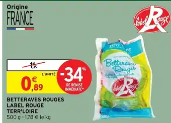 Intermarché Betteraves Rouges Label Rouge Terr'Loire offre