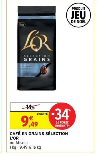 Intermarché Café en Grains Sélection l'Or offre