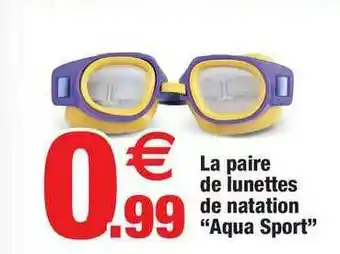 Bazarland La Paire De Lunettes De Natation offre