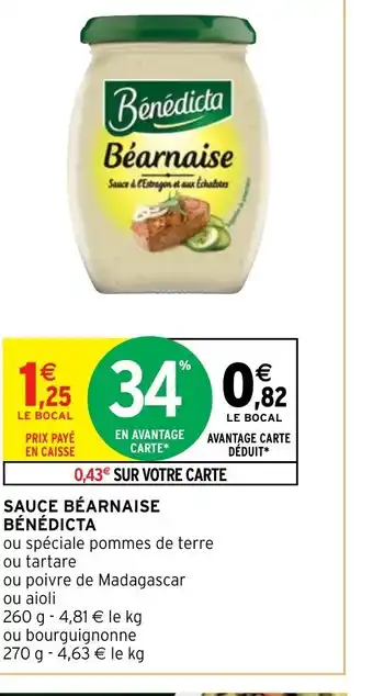 Intermarché Sauce Béarnaise Benedicta offre