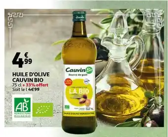 Auchan Direct Huile D'olive Cauvin Bio offre