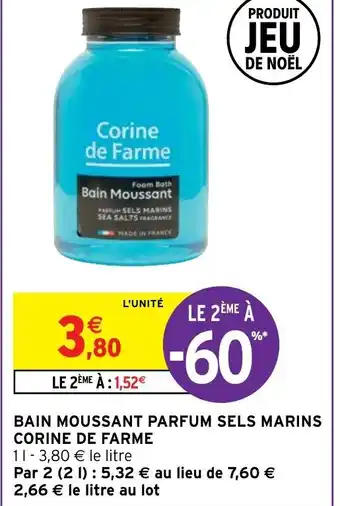 Intermarché Ban Moussant Parfum Sels Marins Corine de Farme offre