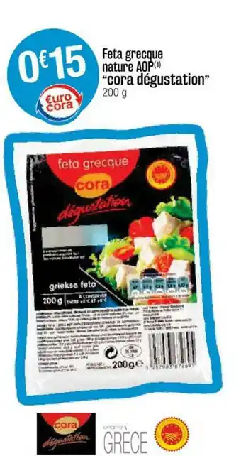 Cora x Carrefour Feta Grecque Nature Aop offre