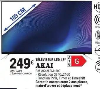 E.Leclerc Akai Téléviseur Led 43 offre