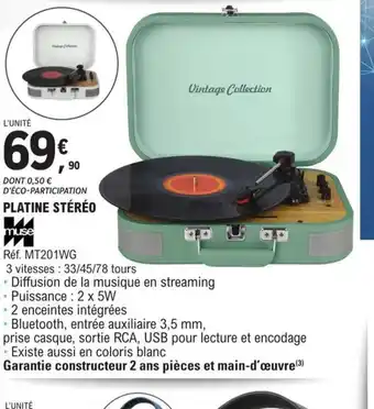 E.Leclerc Platine Stéréo offre