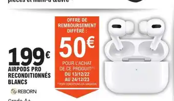E.Leclerc Airpods Pro Reconditionnés Blancs offre