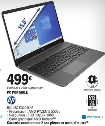 E.Leclerc HP Pc Portable offre