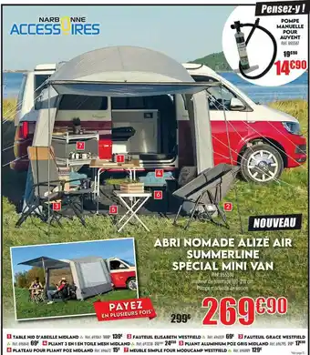 Abri Nomade Alizé Air Summerline Spécial Mini Van