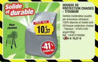 Outiror Housse De Protection Chaises - Titanium offre