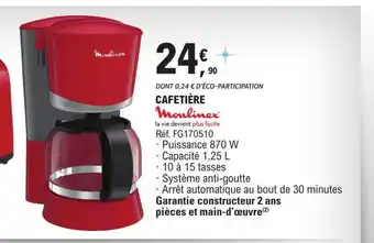 E.Leclerc Moulinex Cafetière offre