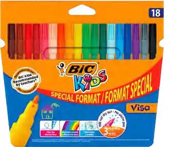 Bureau Vallée 18 FEUTRES VISA BIC KIDS FORMAT SPÉCIAL offre