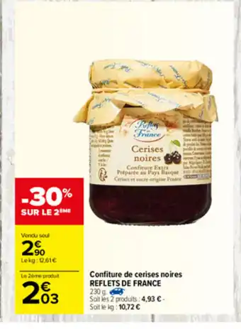 Carrefour Confiture de cerises noires offre