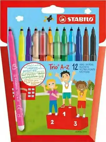 Bureau Vallée 12 FEUTRES TRIO A-Z offre