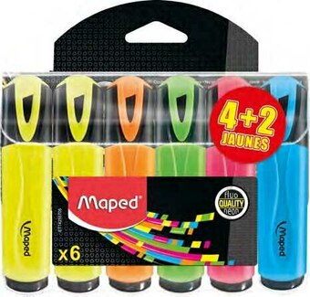 Bureau Vallée 6 SURLIGNEURS FLUOPEPS offre