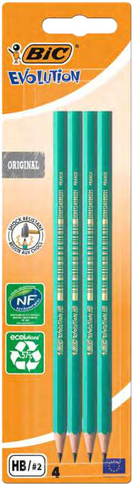 Bureau Vallée 4 CRAYONS DE PAPIER HB EVOLUTION 650 offre