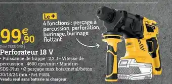 Espace emeraude Perforateur 18v offre