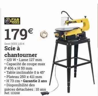 Espace emeraude Far tools scie à chantourner offre