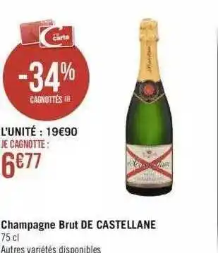 Géant Casino Champagne brut de castellane offre