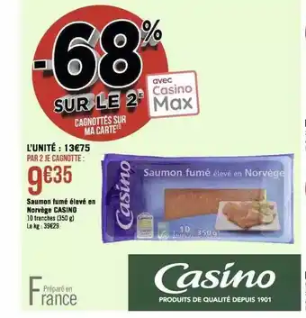 Géant Casino Saumon fumé élevé en norvège casino offre