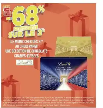 Géant Casino Chocolats champs-élysées lindt offre