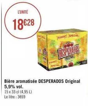 Bière aromatisée desperados original 5,9% vol.