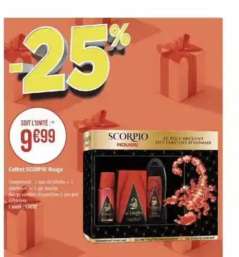 Géant Casino Coffret scorpio rouge offre
